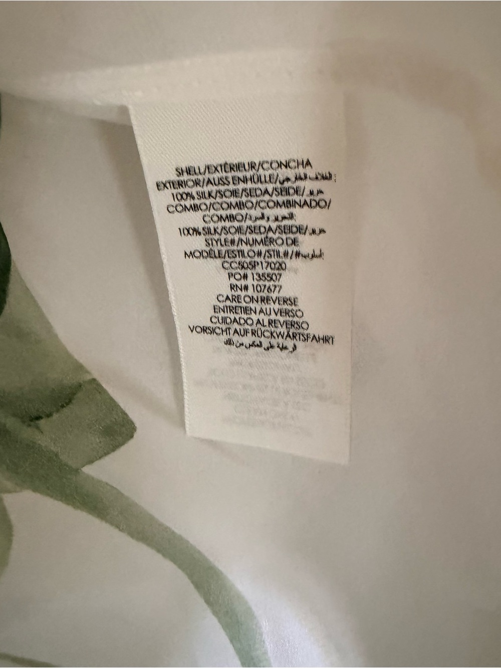 Alice + Olivia Willa Silk Blouse Jungle Palm - Picture 6 of 8